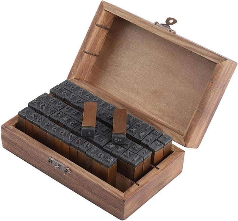 woobles Letter Stamps for Clay, Retro Wooden Mini Letter Stamp Woodenink Letter and Number Stamps Set Art Handicraft Card Making - Image 5